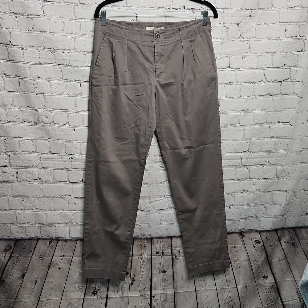 Banana Republic Heritage Pleated Pants Size 4 Grey Beige
